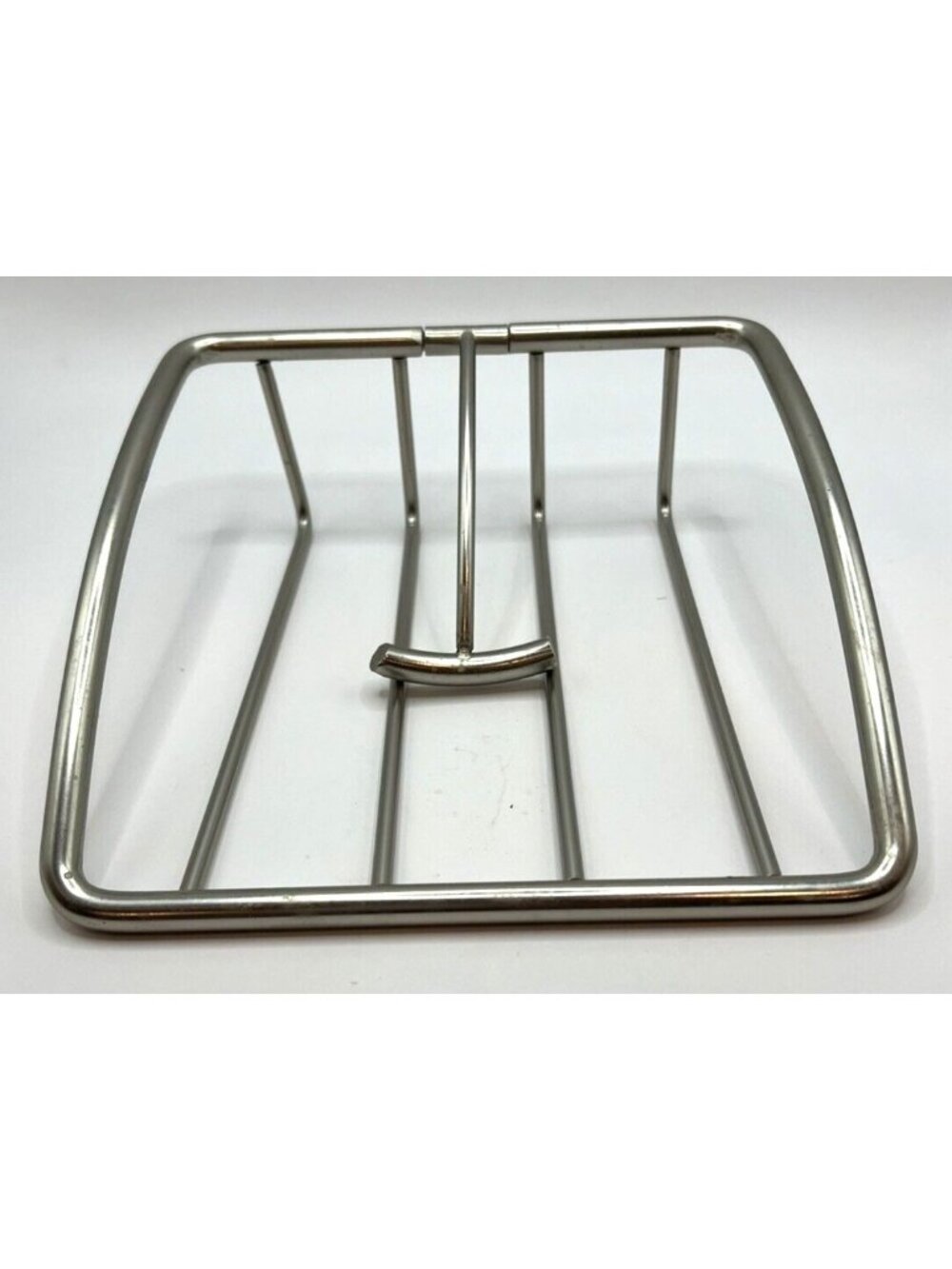 Spectrum Euro Weighted Napkin Holder Satin Silver Chrome Sleek Sturdy Steel